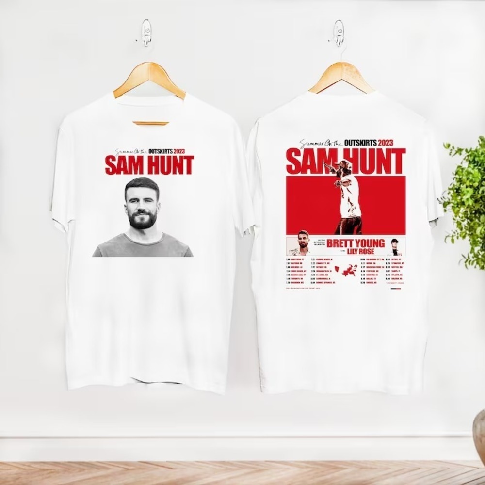 Summer On The Outskirts Sam Hunt Tour Shirt, Sam Hunt  2 Sided T-Shirt